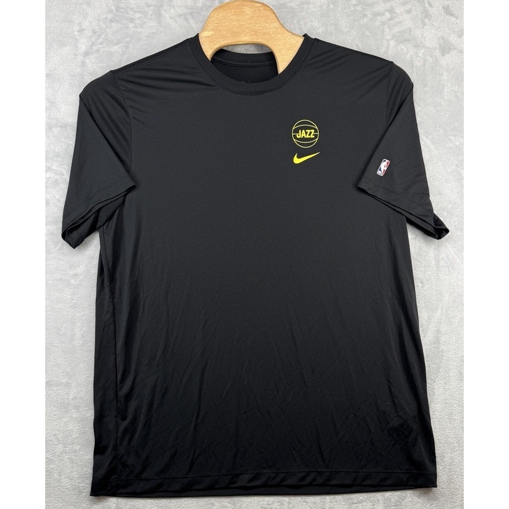 Nike Dri-Fit Tee Utah Jazz NBA Team Issued T-Shirt Black Men's Size XL EUC